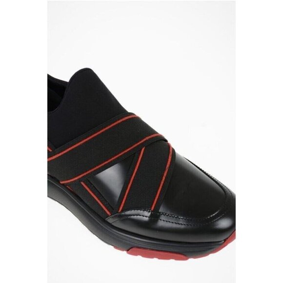 Salvatore Ferragamo Tylar Slip-On Low-Top Sneakers 42 9 M Mens Black Red New - Picture 13 of 14